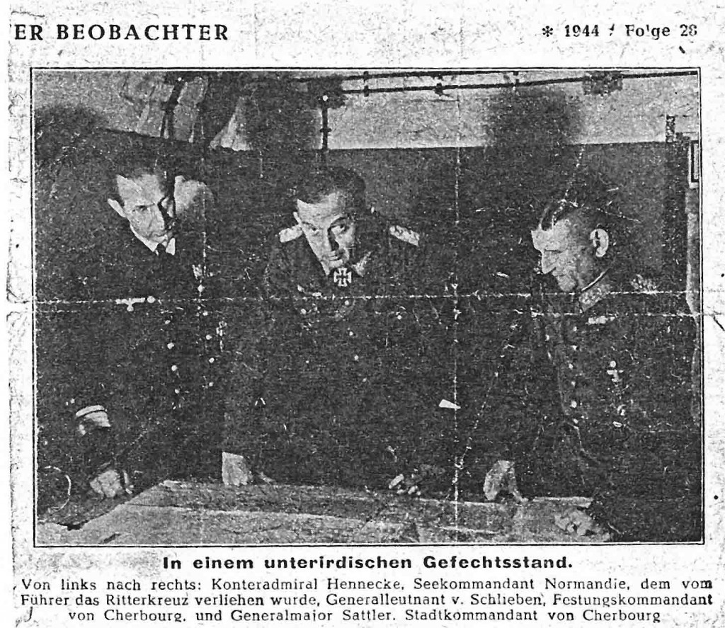 Aus dem Familienarchiv von von Schlieben ein Ausschnitt vom Völkischen Beobachter im Juni 1944 (Bild: Privat/Repro rg)